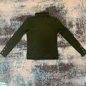 Green turtleneck
